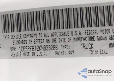 2019 Ram 1500 Big Horn/Lone Star 4X4 6'4 Box из США, поврежденный, VIN 1C6SRFBT2KN833286